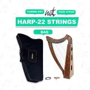 22 Strings Celtic Irish Style Lever Harp with Bag, Tuning Key and Strings FAST