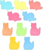 BEZANU Cat Sticky Notes, 300 PCS Cute Cat Note Pads for School, Office Supplies (10 Pads, Colorful)