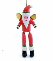 Primitive Farmhouse Santa Christmas Tree Ornament St Nicholas,Kris Kringle Wood