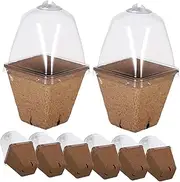 Generic 20pcs Paper Nursery Pots with Drainage Lidded Planter Pots for Seedlings for Replanting and Gardening Supplies