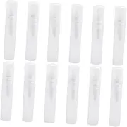 SOESFOUFU 12pcs Clear Mini Perfume Spray Bottles Travel Empty Containers for Liquids Lotions and Fragrances Leakproof Design for Travel and Everyday Use