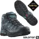 【索羅門 SALOMON】男 X Ultra Pioneer Mid GTX 防水透氣耐磨中筒登山鞋.Gore-Tex+Mud Contagrip大底/471964 黑/藍/灰