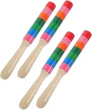 Hoement 2 Pairs Rhythm Sticks Percussion Instrument for Portable Music Teaching Tool Hand Eye Coordination Safe and Durable Design
