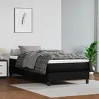 Box Spring Bed Frame Black 100x200 cm Faux Leather Mattress Foundation Bed 89191