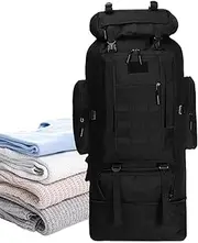 Large Capacity Backpack, Camping Backpack for Men | Outdoor Travel Large Capacity Rucksack | Trekking Daypack, Expandable Backpacking Bag for Climbing, Camping and Cycling