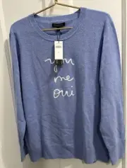 Banana Republic You Me Oui Light Blue Sweater NEW Women’s XL