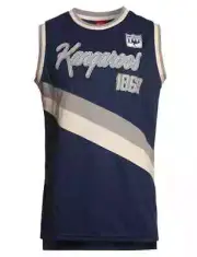 North Melbourne Kangaroos AFL Mens Throwback Singlet Sizes S-3XL BNWT