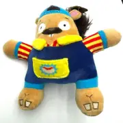 BARK BOX | NEW Chuck the Frying Squirrel Medium Plush Dog Toy Crinkle Squeaker