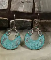 2” Bronze-tone Earring Set Bohemian Retro Drop Dangle Hook New Free Ship 7117