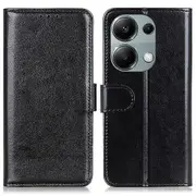 For Xiaomi Redmi Note 13 4G Leather Flip Case Wallet Crazy Horse Texture Phone Cover