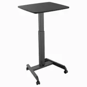 Desky Zero Pedestal Stand Up Desk - Black