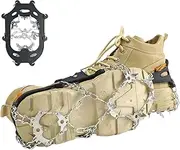 [Generic] Ice Cleats for Shoes and Boots | Shoe Spikes 19 Stainless Steel Spikes Snow Boot Covers | Winter Outdoor Sports Supplies, Slip Snow Spikes Shoes Cover for Ice Fishing Rock Climbing