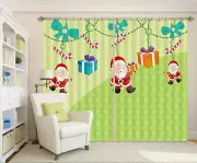 3D Bow Gift Red O043 Christmas Photo Curtain Printing Fabric Window An