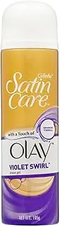 Gillette Venus Satin Care with a TouchofOlay Violet Swirl Shaving Gel, 195 Grams