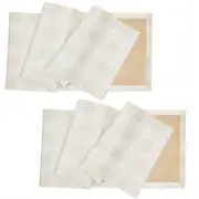 2-Pack Plaid Farmhouse Table Runner, 14x72in, White and Beige Check