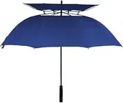 Windproof Travel Umbrella Umbrellas for Rain Large Golf Umbrella 62 Inch Vented Windproof Auto Open Double Canopy Oversized Durability Rain Umbrella Windproof (Color : A, Size : 108cm)