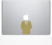 The Decal Guru Man in Suit MacBook Decal Vinyl Sticker - 15" MacBook Pro - Gold