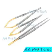 3 Castroviejo Micro Scissors Needle Holder Curved TC Forceps Eye EY-003