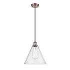 Innovations Ballston Cone 1 Light 12" Mini Pendant, AC/Seed - 516-1P-AC-GBC-124
