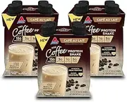 Atkins Iced Coffee Café au Lait Protein Shake. With Coffee and High-Quality Protein. Keto-Friendly and Gluten Free. (12 Shakes)