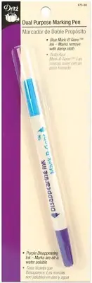 Dritz 673-60 Dual Purpose Marking Pen-Blue & Purple