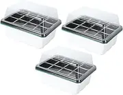 CAXUSD 3Pcs Plant Germination Tray for Seedling Growth Durable Nursery Trays with Moisture Retention for Wheatgrass Radish and Cabbage Propagation