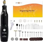 HTVRONT Customizer Engraving Pen Kit - 64 Pcs USB Rechargeable Engraver Pen, Cordless Rotary Engraving Tool, Portable Electric Engraving Pen for Metal, Wood, Glass and Plastic
