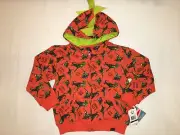 NWT $44 PAUL FRANK Dino Mite The collection hoodie jacket BOY size 4 orange