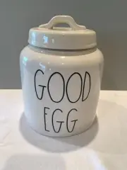 RAE DUNN by Magenta - GOOD EGG Canister w/ Topper - RARE FIND! NEW