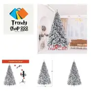 Artificial Christmas Tree, Premium PVC Xmas Full, Flocked Snow Pine Tree with...