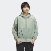 在飛比找PChome24h購物優惠-【ADIDAS】FOT WVN JKT 風衣外套 女 綠色-