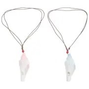 2 Pcs Training Whistle Tone Whistles Loud Crisp Sound Whistles Beach Necklace