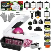 26-in-1 Vegetable Chopper with Container - Veggie Slicer, Kitchen Choppers & ...