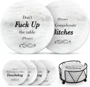 Funny Coasters - Perfect White Elephant Gifts - Unique for Grey-novelty