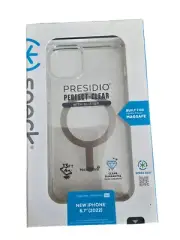 New Speck Presidio Perfect-Clear With Gold MagSafe Case for iPhone 14 Plus