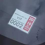 Parking Permit Holder for Car Windshield - Clear Adhesive Tag Pouch - Vinyl Plastic Document Protector for Large Placard, Pass, Decal or Sticker (Up to 4 x 3 Badge) 2 Pack