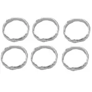 6Pcs Napkin Ring Metal Napkin Ring Set Napkin Buckles Holder Table Decor7747