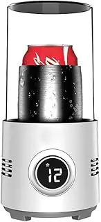 Portable Mini Refrigeration Rapid Cup Heating Cooler, Cool and Heat Smart Cup, 2C - 60C Fast Cooling Heating, One Key to Start, Lightweight Aluminum Alloy Cup for Parties/Offices/Travel