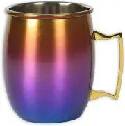 Artisanal Moscow Mule Mug in Rainbow by Denmark New Stainless Steel New