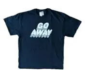 Delta Navy Blue Graphic Novelty Go Away T-Shrt Size XL
