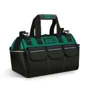 16 Inch Oxford Canvas Waterproof Tool Bag Wear-Resistant Multifunctional Storage Bag Large Capacity for Electricians and