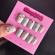 Handcrafted Chanel-Inspired French Pearl Press On Nails – Timeless Elegance