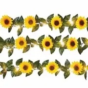Solar Powered Sunflower String Lights( 10 Lights)