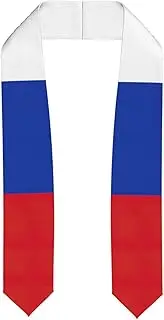 [EdWal] Russian Flag print Graduation Stole and Sash Class for Unisex Adult Honor Stole Honor Stole of 2025