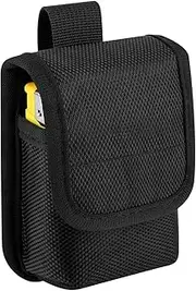 Tactical Cigarette Pouch, Molle Nylon Military Bag Compact EDC Battery Lighter Storage Bag Mini Cigar Waist Pack, Black