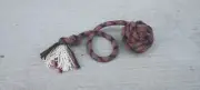 Monkey Fist Knot Rope Dog Toy Hand Made Ball Fetch 24" Retired Climbing Rope
