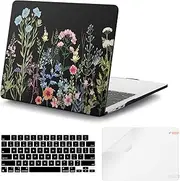 iCasso for MacBook Air 13 inch Case 2025 2024-2022 Release M4 A3240 M3 A3113 A2681 M2 with Liquid Retina Display, Hard Plastic Shell for Mac Air 13.6, TPU Keyboard Cover&Screen Protector, Weeds