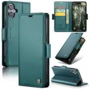 CaseMe iPhone 16+ Plus Folio Wallet Case Cover Apple Side Closure 16Plus [Teal Green]