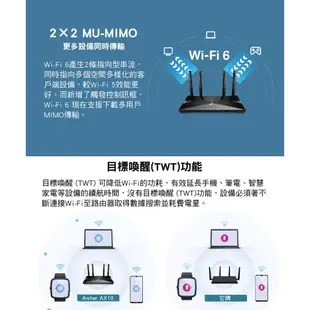 TP-Link Archer AX10 AX1500 wifi 6 Gigabit wifi分享器 雙頻無線網路 路由器