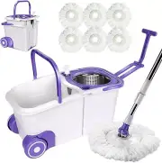 Stainless Steel 360° Spin Mop & Bucket Set - Ultimate Home Cleaning Solution
